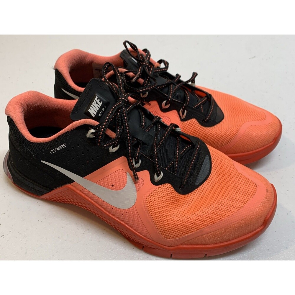 Nike Metcon 2 Flywire Sneakers Womens 9 Mango Black